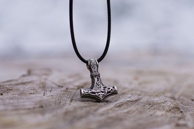 Thor's Hammer Mjolnir Pendant Thor Hammer Necklace Etsy