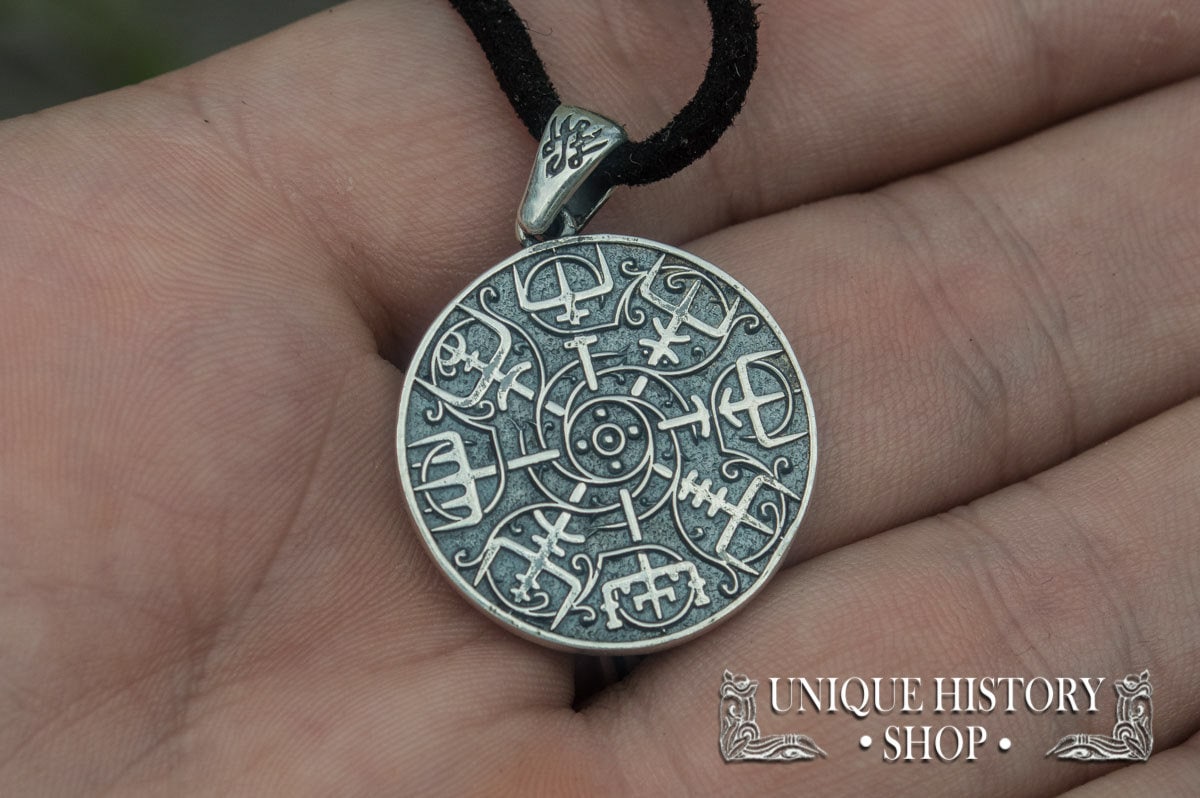 JO WISDOM Collana Donna Vegvisir – Amuleto Vichingo In Argento 925 Con Zirconia – Bussola Norrena