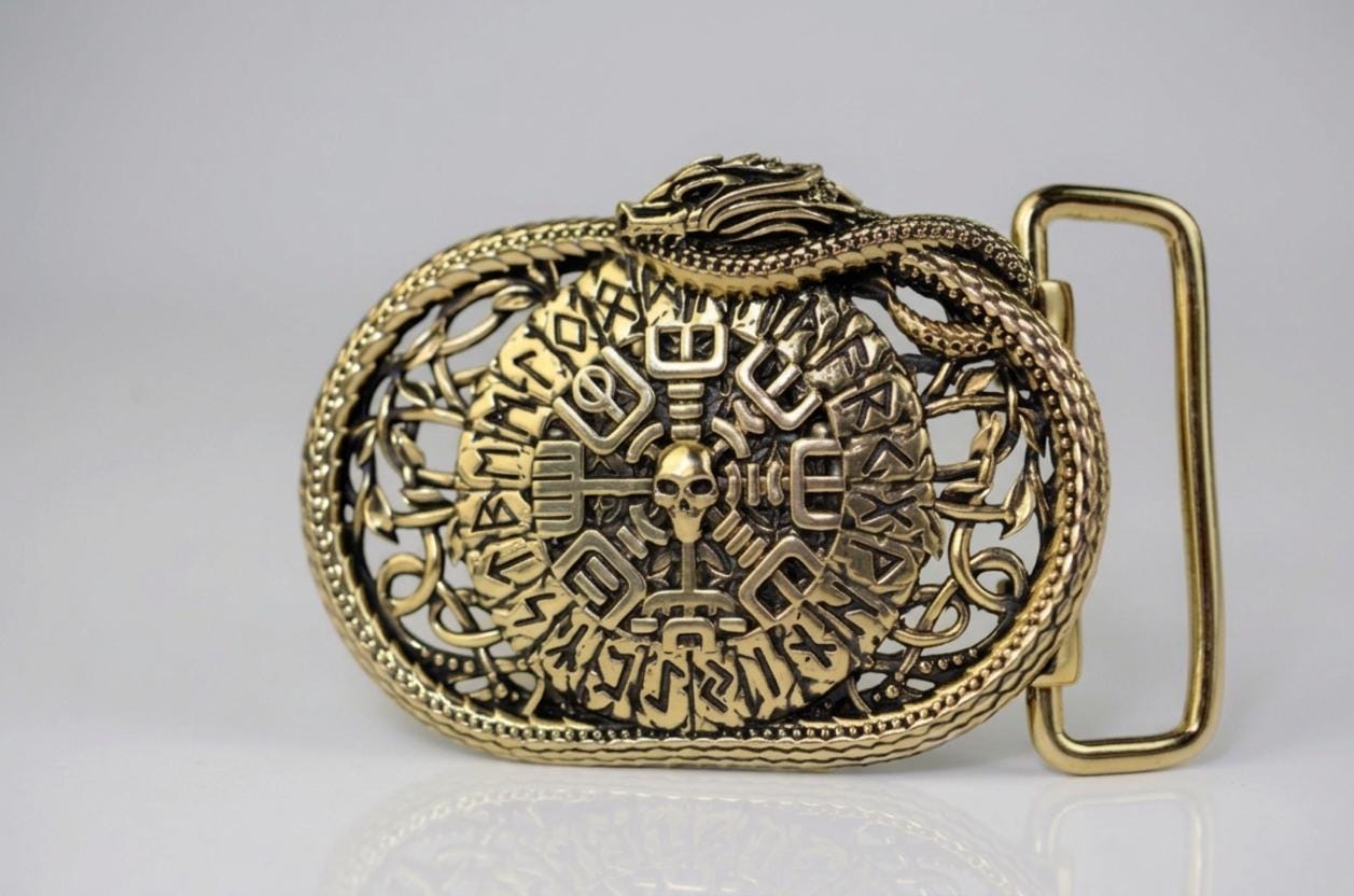 Vintage Ornate Metal Tile Stretch Belt Antiqued Finish Medieval Regency il_fullxfull.989119407_8yns.jpg main image 2