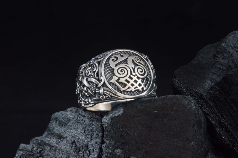 Sleipnir Ring Silver Scandinavian Horse Ring Vikings - Etsy