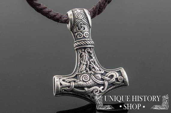 Mjolnir Pendant, Thor Hammer Pendant, Yggdrasil Mjolnir Necklace