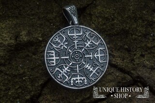 JO WISDOM Collana Donna Vegvisir – Amuleto Vichingo In Argento 925 Con Zirconia – Bussola Norrena
