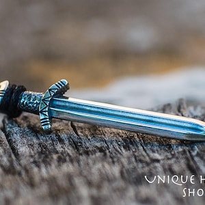 Silver Norse Sword Pendant, Viking Sword Pendant, Silver Viking Sword, Handmade Sterling Silver Viking Jewelry, Scandinavian Sword Amulet