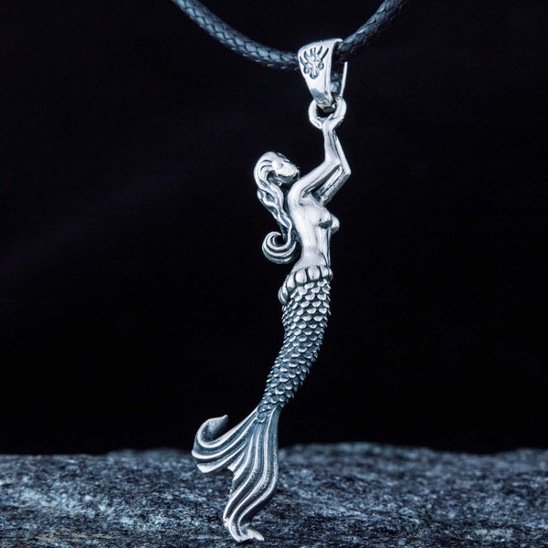 Silver Siren Necklace - Maritime Jewelry for Admirers of the Deep Sea Nautical Charm with Mermaid Design Perfect for Sailors