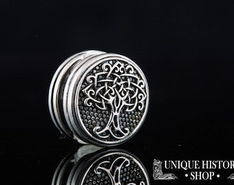 Yggdrasil Paracord Bead - Viking Jewelry featuring Tree of Like Symbol Handcrafted Silver Norse Bracelet Accessory