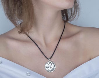 Gothic silver pumpkin pendant, witchy spooky jewelry, autumn pendant necklace, black friday sale, unique Halloween jewelry, best friend gift