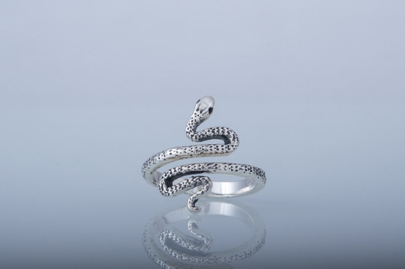 Silver Snake Animal Ring, Cobra Wrap Ring, Snake Jewelry, Silver Snake Ring, 925 Silver Animal Ring, Handcrafted Jewelry, Tiny Snake Ring image 9