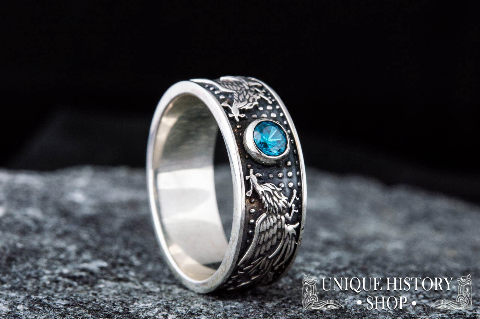 Anello Fenice in argento sterling: gioielli Firebird regolabili - Italia