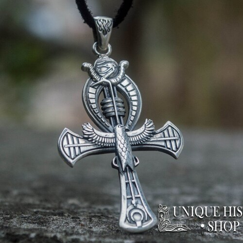 Egypt Ankh Amulet Eye of Horus Necklace 