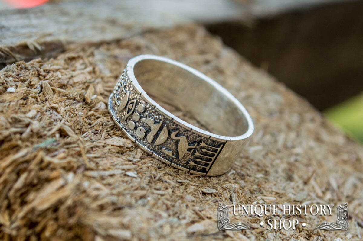 Silver Egyptian Ring - Historical Jewelry featuring Old Silver Egyptian Ring - Historical Jewelry featuring Old