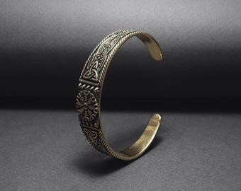 Unique Helm of Awe bronze bracelet, custom Viking warrior bracelet, Nordic Scandinavian jewelry, 21st birthday gift him, secret Santa gift