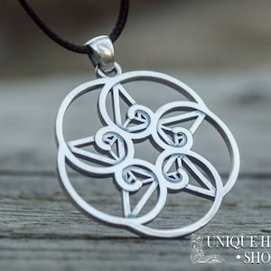 Golden Ratio Spiral Necklace - Meditation Jewelry with Fibonacci Spirals Silver Sacred Geometry Necklace