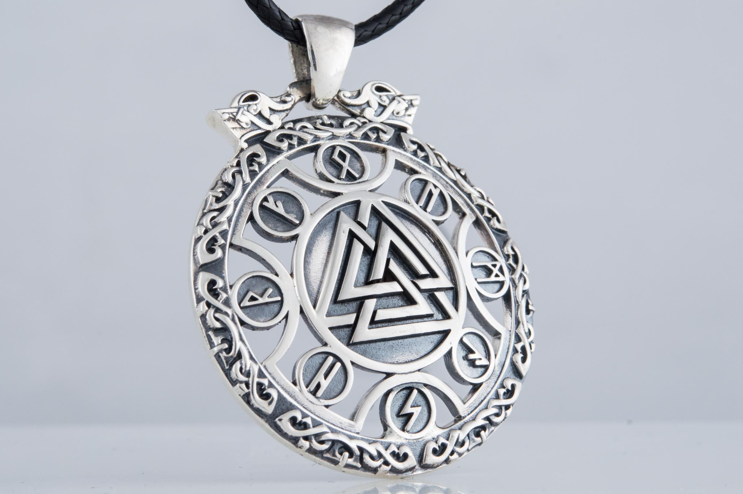 silver valknut pendant silver valknut pendant