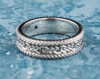 Anello maschio celtico a nodo infinito in acciaio inossidabile / Anelli Anello maschio celtico a nodo infinito in acciaio inossidabile / Anelli