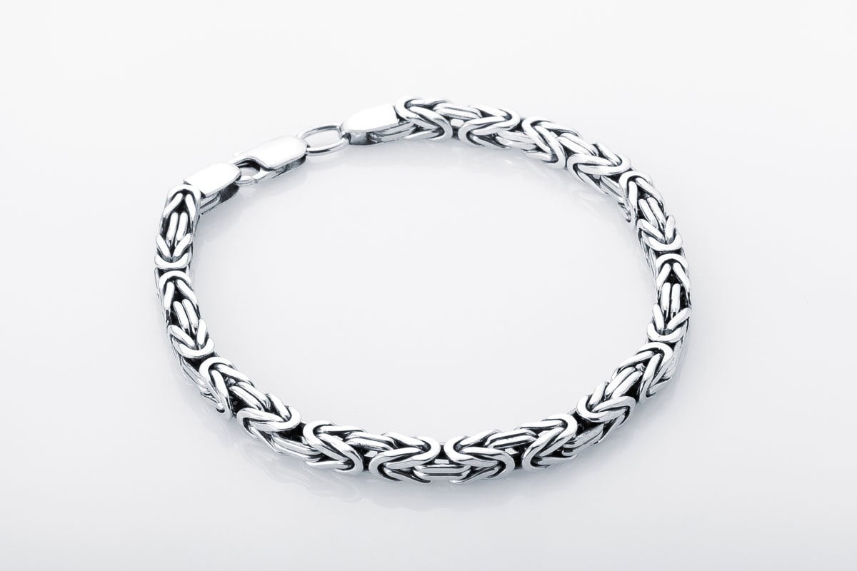 Bracciale vichingo da uomo, catena intrecciata in argento sterling 925, design a corda a strati, gioiello unico in vero argento, regalo di compleanno perfetto per lui - Italia
