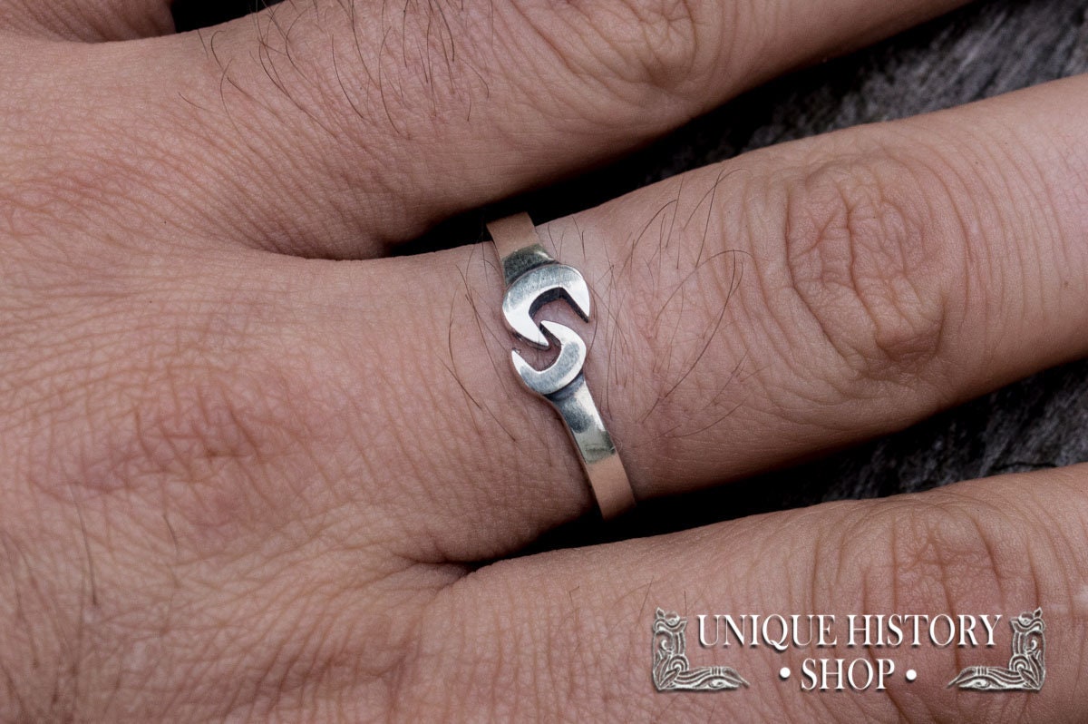 Silver Spanner Wrench Ring 925 Silver Spanner Wrench Ring Silver