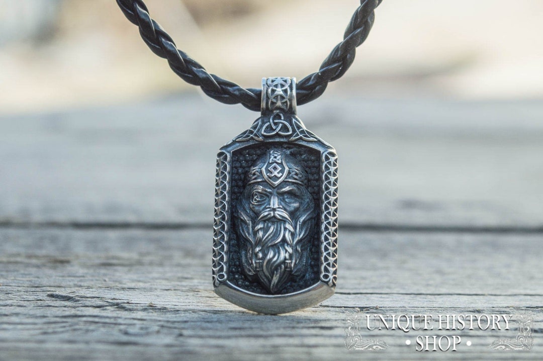 Silver Allfather Odin Pendant Viking Necklace Norse God Jewelry Viking God Pendant Odin Necklace Scandinavian Jewelry Norse Jewelry Etsy