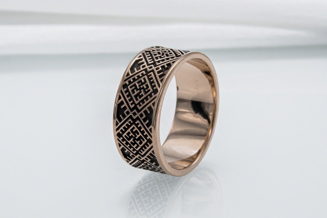 Slavic Rings Handmade Bronze Ukrainian Ornament Ring, Slavic Jewelry - Etsy