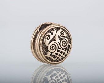 Sleipnir Bronze Charm, Bronze Odin's Horse Charm, Bronze Viking Charms, DIY Bracelet, Viking Beads for Paracord Bracelets, DIY Bracelet