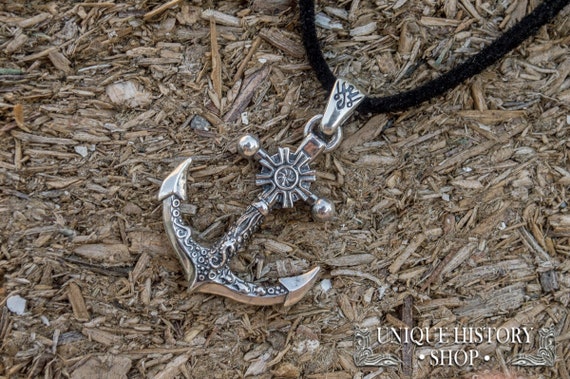 Seaman Navy Anchor Necklace Pendant With Anchor Fisher Pendant