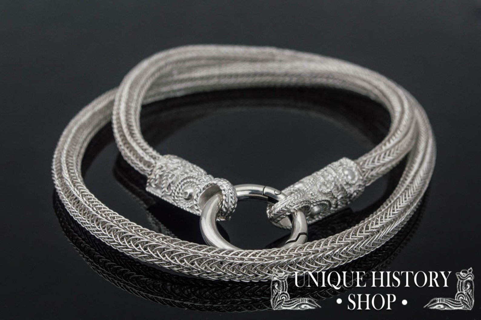 Unique Viking Knit Chain Handcrafted 925 Silver Norse Chain Etsy
