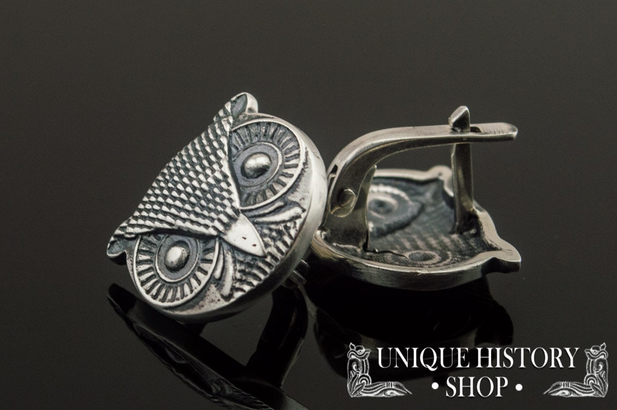 Owl Stud Earrings - Silver Bird Studs for Avian Enthusiasts and Owl Lovers Handcrafted Wildlife-insp