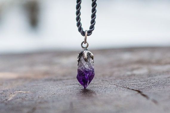 Natural amethyst necklace sale