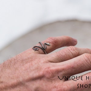 Silver Snake Animal Ring, Cobra Wrap Ring, Snake Jewelry, Silver Snake Ring, 925 Silver Animal Ring, Handcrafted Jewelry, Tiny Snake Ring image 4