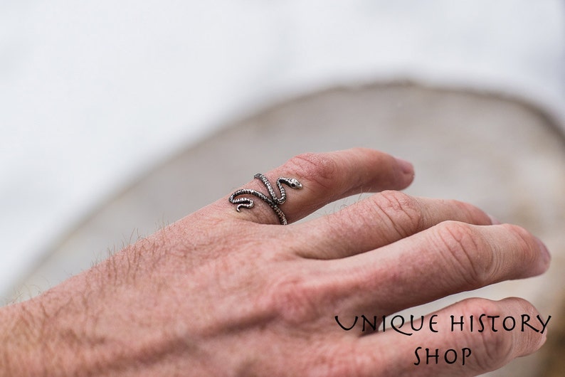 Silver Snake Animal Ring, Cobra Wrap Ring, Snake Jewelry, Silver Snake Ring, 925 Silver Animal Ring, Handcrafted Jewelry, Tiny Snake Ring image 4