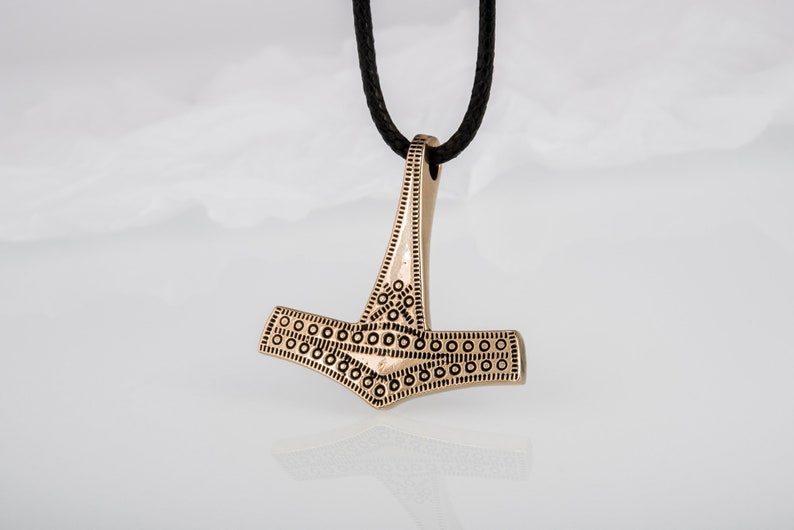 Bronze Mjolnir From Bornholm Island Thor's Hammer Pendant Etsy