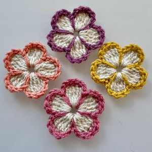 Crochet Pattern PDF Download - Crochet Flower / crafts / applique + Video Tutorial US TERMS