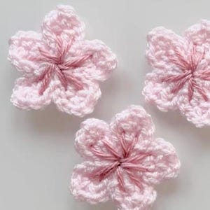 Crochet Pattern PDF Download- Cherry Blossom Tree Flower / Applique / Crafts + Video Tutorial US TERMS