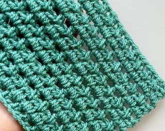Block Stitch Crochet Pattern Easy Scarf & Blanket Video Tutorial + PDF Download US Terms