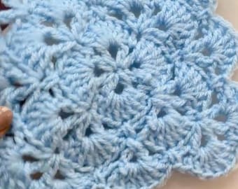 Crochet Pattern PDF Download- Continuous Shell Stitch Blanket/Throw/Afghan Pattern + Video Tutorial US TERMS