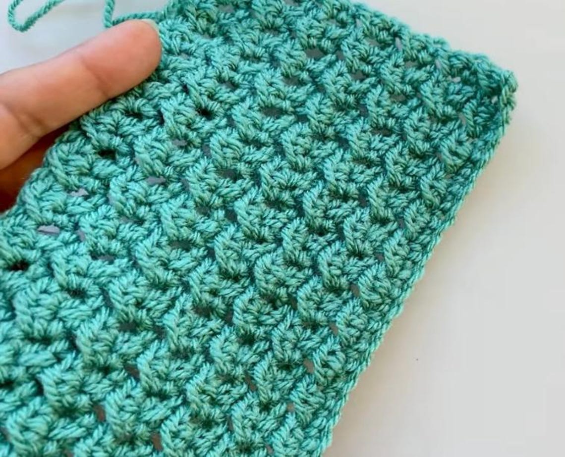 Crochet Pattern - Half Ripple Stitch PDF + Video Tutorial for Blankets ...