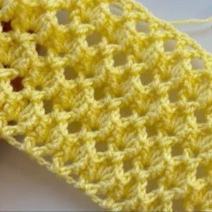 Crochet Pattern 3D V-Stitch (2-Row Repeat) + Video Tutorial US TERMS