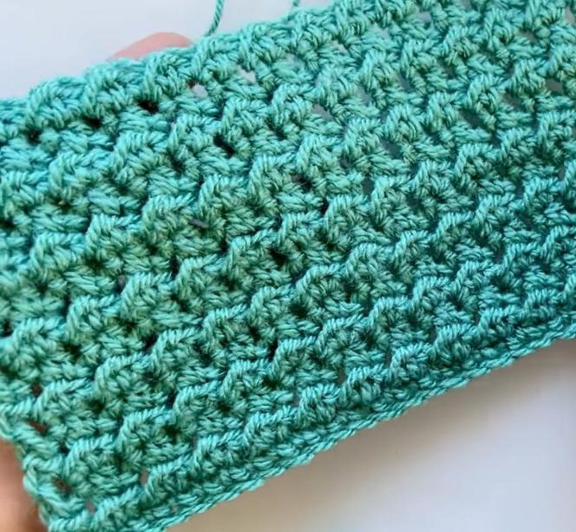 Crochet Pattern - Half Ripple Stitch PDF + Video Tutorial for Blankets ...