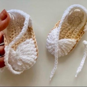 Crochet Pattern PDF Download - Baby Summer Sandals 0-3 & 3-6 months  + Video Tutorial US TERMS