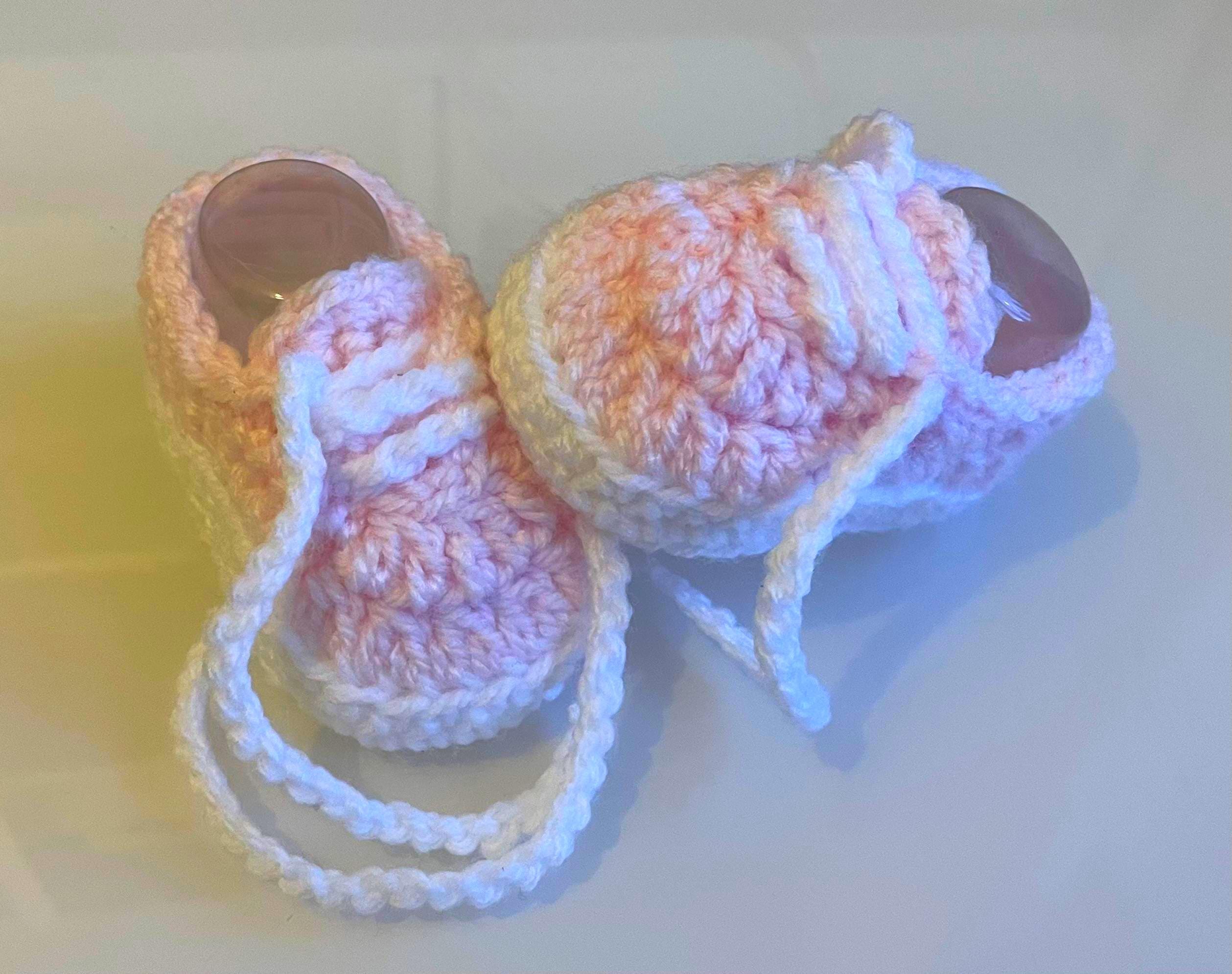 Crochet Pattern PDF Download - Crochet Baby Tennis Shoes 0-3 Months to 12 Months + Video Tutorial US TERMS