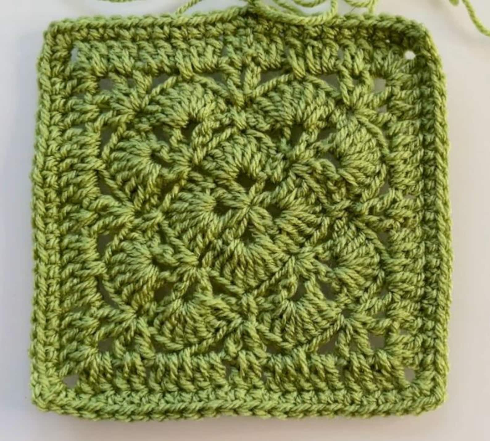 Infinity Shell Square Crochet Pattern Crochet Pattern - PDF Download - Shell Stitch Square Pattern + Video ...