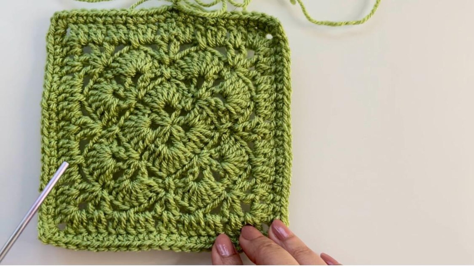 Infinity Shell Square Crochet Pattern Crochet Pattern - PDF Download - Shell Stitch Square Pattern + Video ...