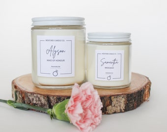 Custom Bridesmaid Proposal Candle, Personalized Maid of Honour Gift, Bridesmaid Gift Idea, Bridal Party Gift from Bride