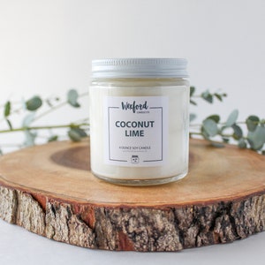 Coconut Lime Scented Soy Candle Handmade Bestie Birthday Gift for Her image 2