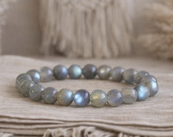 Labradorite Bracelet | MYSTICAL/AWAKENING/PROTECTION | Higher Chakras Bracelet | Healing Bracelet | Boho Gemstone Jewelry | Crystal Healing