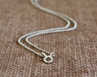 Zodiac Sign Necklace | Minimal Dainty Fine Delicate | Stainless Steel Pendant Charm Chain | Silver Boho Jewelry | Symbol Jewelry | Sun Sign