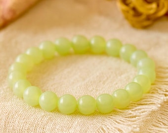 Jade Bracelet | New Jade Bracelet | CALMING | LUCK | CONFIDENCE | Natural Gemstone Bracelet | Crystal Bracelet | 8mm or 10mm