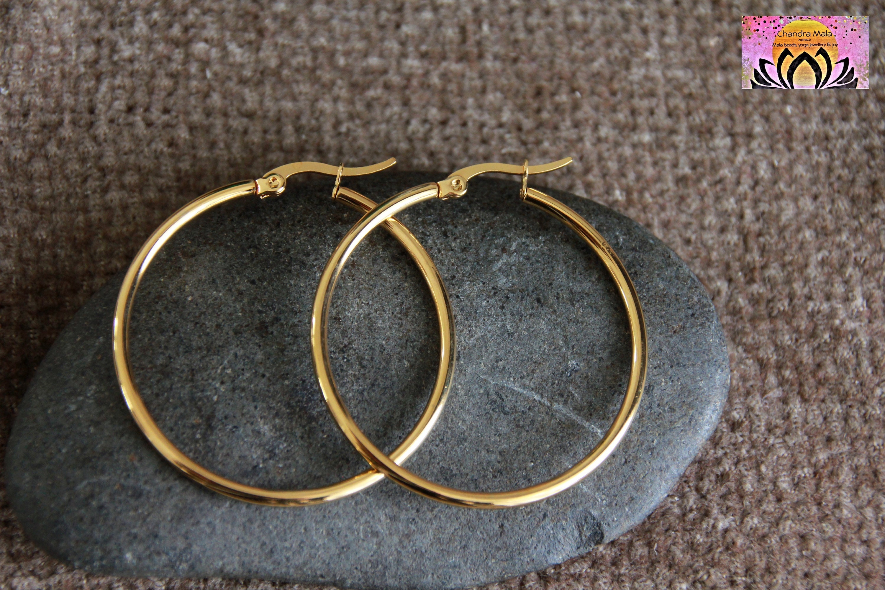 60mm 9ct gold hoop earrings store