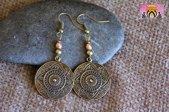 Bronze dangle sale earrings
