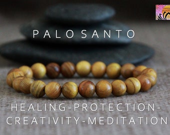 Palo Santo Bracelet | Stretchy Bracelet | Real Palo Santo Bracelet | Yoga Boho Natural Wood Bracelet | Unisex | Relaxing Healing Bracelet