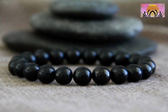 Shungite Bracelet Stretchy EMF Protection Grounding Healing Karelian Shungite - Foto 10